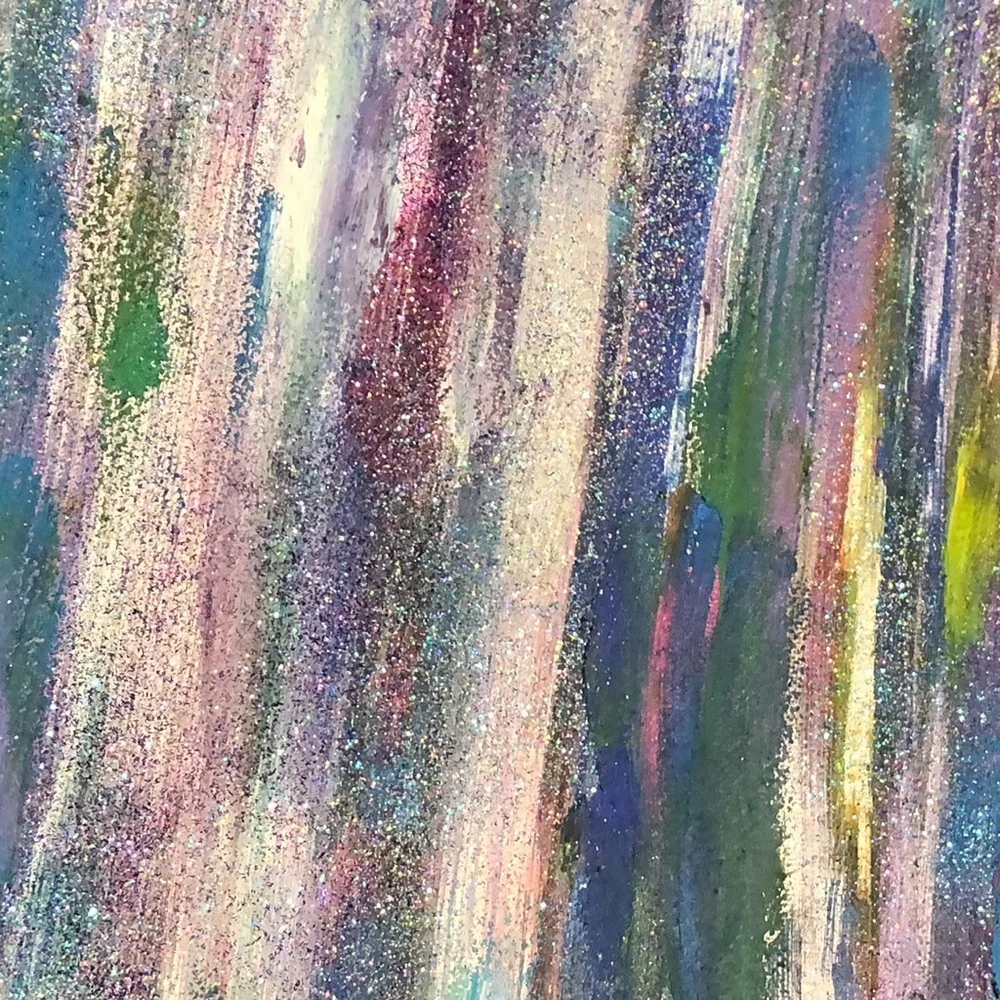 HANDCRAFTED COLORFUL/GLITTER ABSTRACT ART